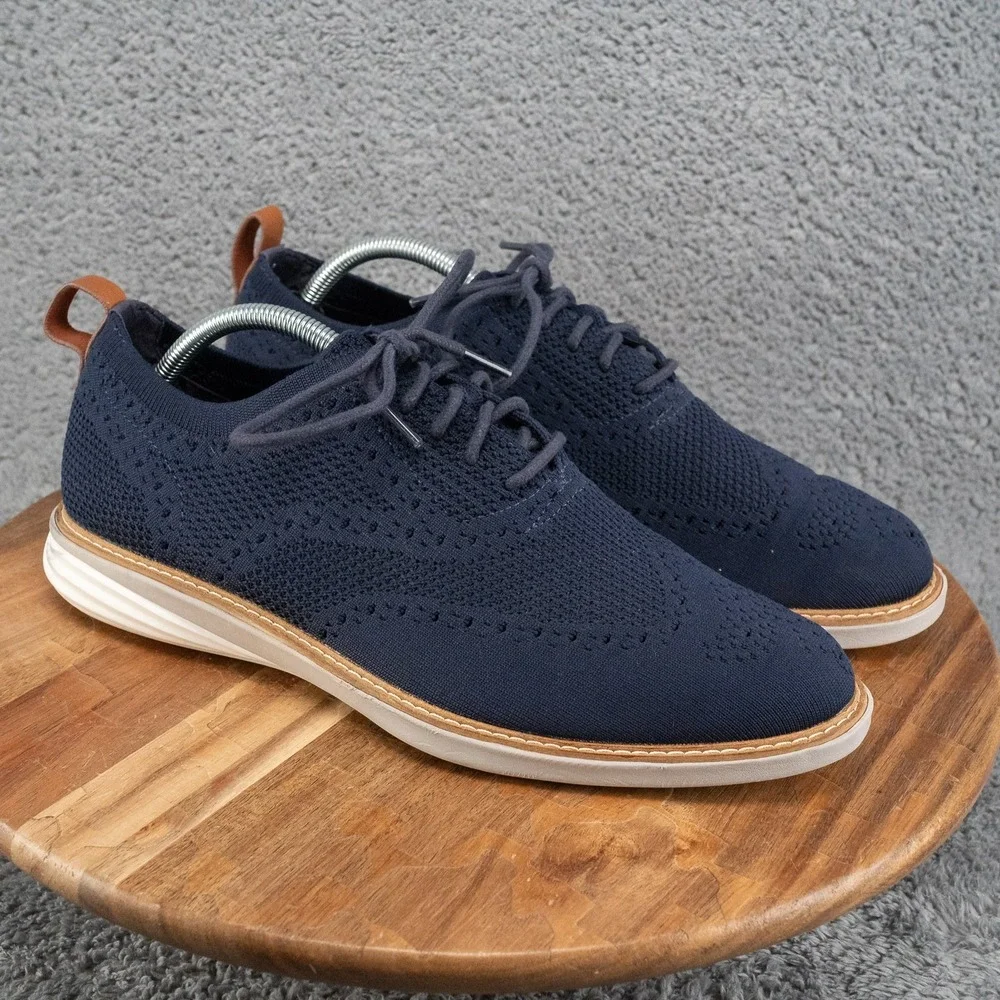 Cole Haan Grand Evolution Stitchlite Oxford Mens Size 10.5 M Marine Blue Vapor
